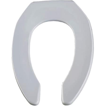 Chesterfield Commercial Plastic Open Front Toilet Seat, White CH1695871